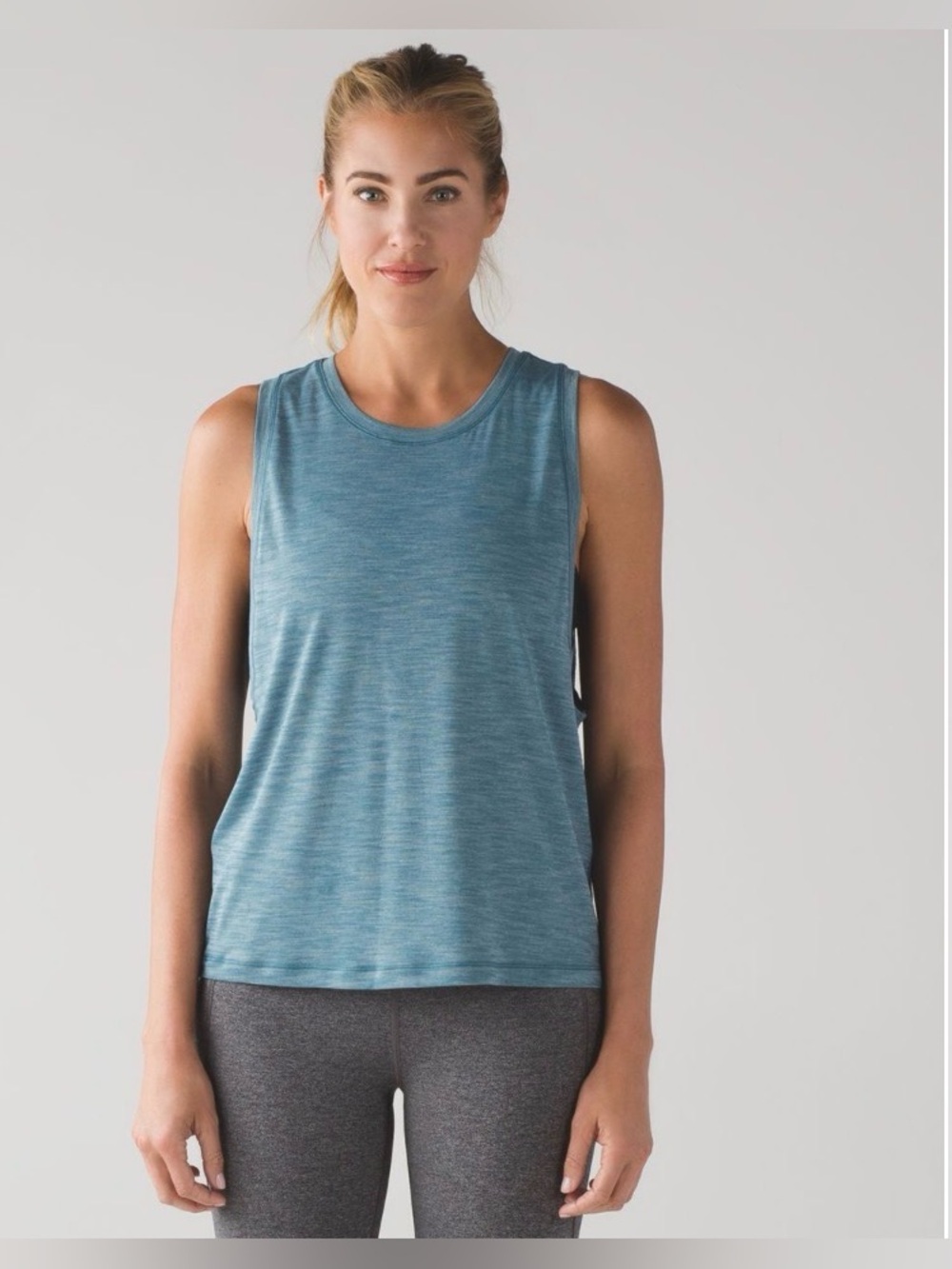 Lululemon Cardio Squad Tank II Heathered Desert Teal Size S